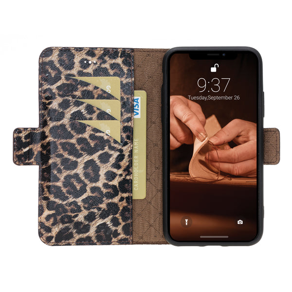 Bouletta - iPhone 13 mini - BookCase - Smooth Leopard