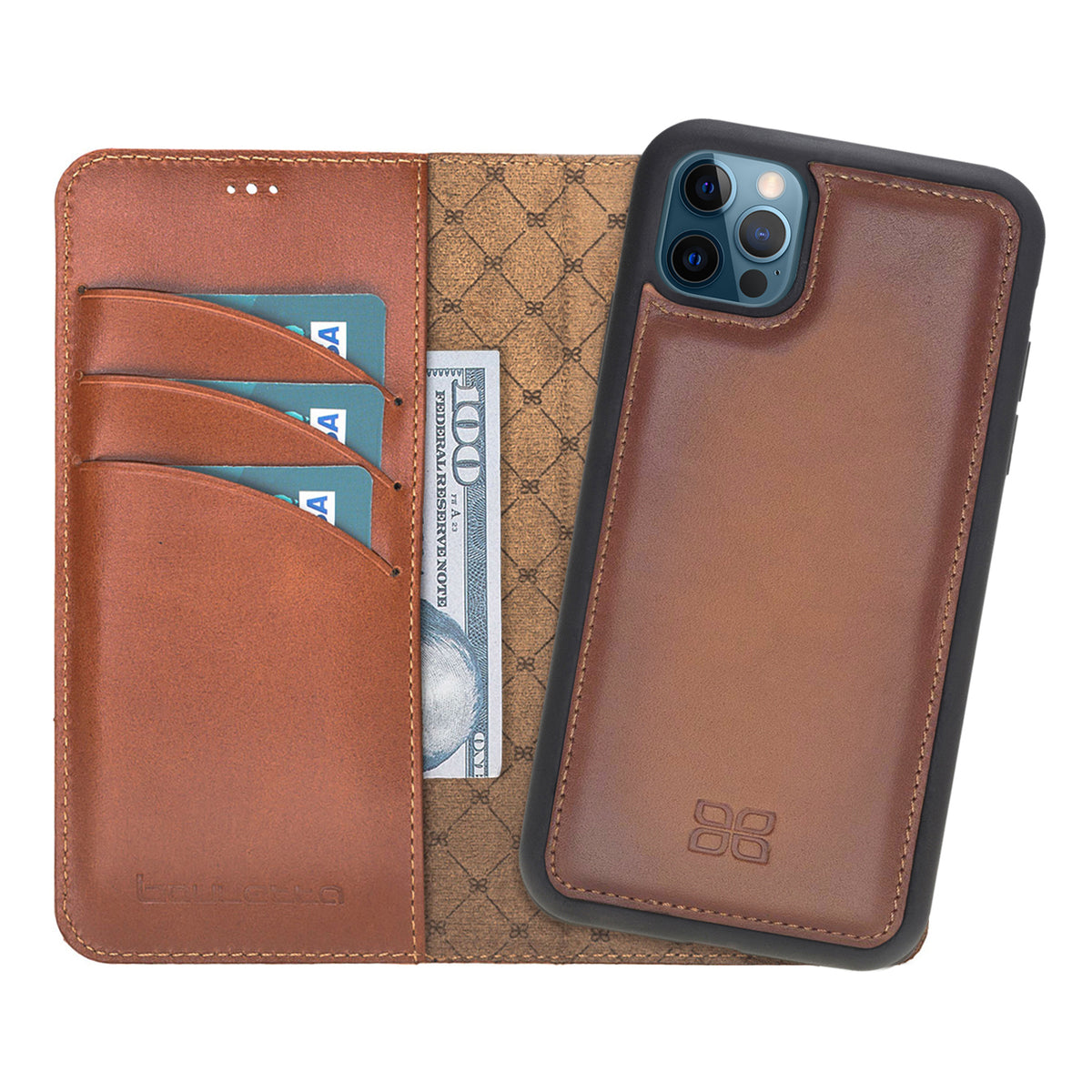 Decoded Detachable Wallet iPhone 16 Pro Max MagSafe Hoesje Echt Leer Uitneembare 2in1 Bookcase Portemonnee - Clay 4-127047