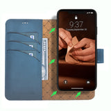 Bouletta iPhone 15 Pro Max Uitneembare lederen BookCase (Magsafe compatibel) - Midnight Blue