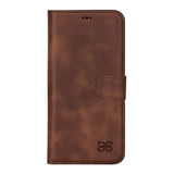 Pulledro geschikt voor Samsung Galaxy S26 Uitneembare Lederen Bookcase · Echt Leer · Handgemaakt · Standfunctie - Antic Coffee