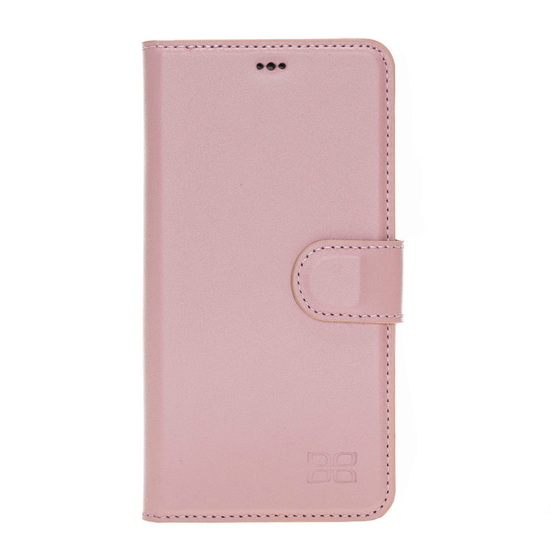 Bouletta iPhone 15 Uitneembare lederen BookCase (Magsafe compatibel) - Nude Pink