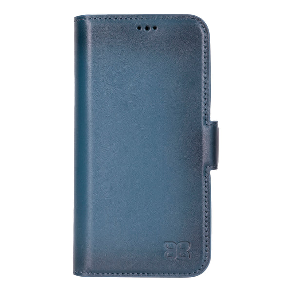 Bouletta iPhone 16e Bookcase hoesje luxe leren bescherming - Midnight Blue