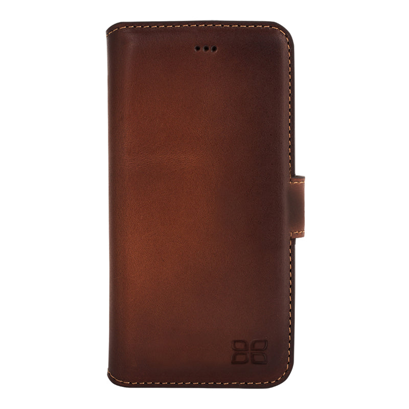 iPhone Air leren Solid Bookcase - Burned Cognac