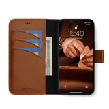 Pulledro iPhone 16 BookCase - Burned Cognac
