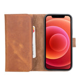 iPhone 12 Mini Uitneembare leren BookCase hoesje