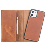 iPhone 12 Mini Uitneembare leren BookCase hoesje