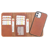 iPhone 12 Mini Uitneembare leren BookCase hoesje