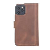 iPhone 12 (Pro) Uitneembare leren BookCase hoesje