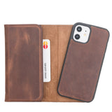 iPhone 12 Mini Uitneembare leren BookCase hoesje