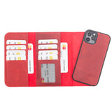 iPhone 12 (Pro) Uitneembare leren BookCase hoesje