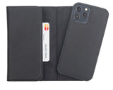 iPhone 12 (Pro) Uitneembare leren BookCase hoesje