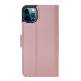 Bouletta iPhone 15 Pro Uitneembare lederen BookCase (Magsafe compatibel) - Nude Pink