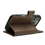 Bouletta iPhone 13 Uitneembare BookCase - Antic Coffee