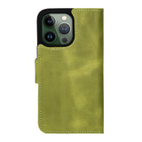 Bouletta iPhone 15 Pro Uitneembare lederen BookCase (Magsafe compatibel) - Andalusian Green