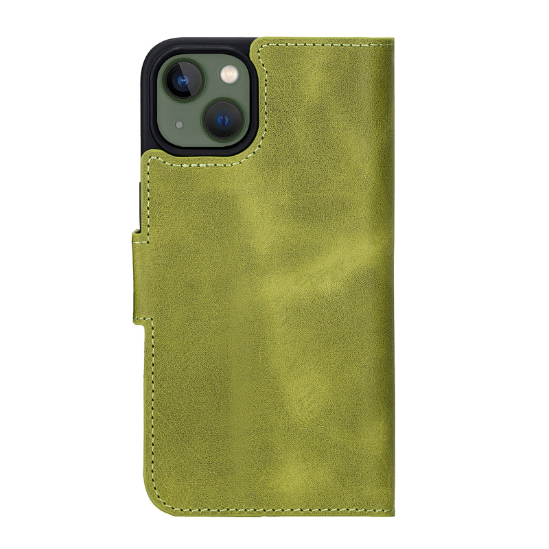 Bouletta iPhone 15 Uitneembare lederen BookCase (Magsafe compatibel) - Andalusian Green