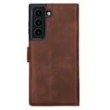 Pulledro geschikt voor Samsung Galaxy S26 Uitneembare Lederen Bookcase · Echt Leer · Handgemaakt · Standfunctie - Antic Coffee