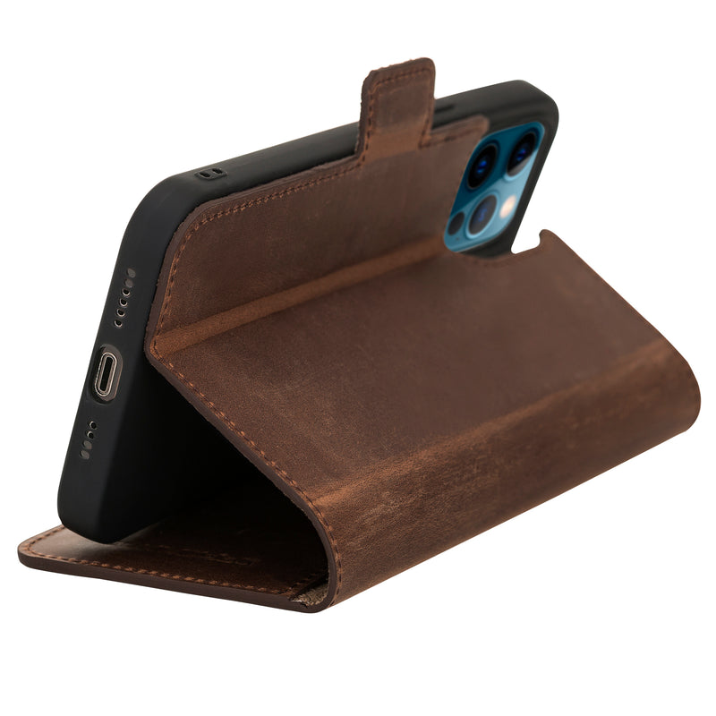 Bouletta iPhone 16 Pro BookCase - Antic Coffee