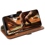 iPhone Air leren Solid Bookcase - Burned Cognac