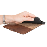 Bouletta iPhone 16e Bookcase hoesje luxe leren bescherming - Antic Coffee