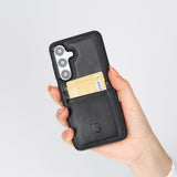 Samsung Galaxy S25 Plus Leren Hoesje met Kaarthouder Ultra Slim & Luxe Flex Cover
