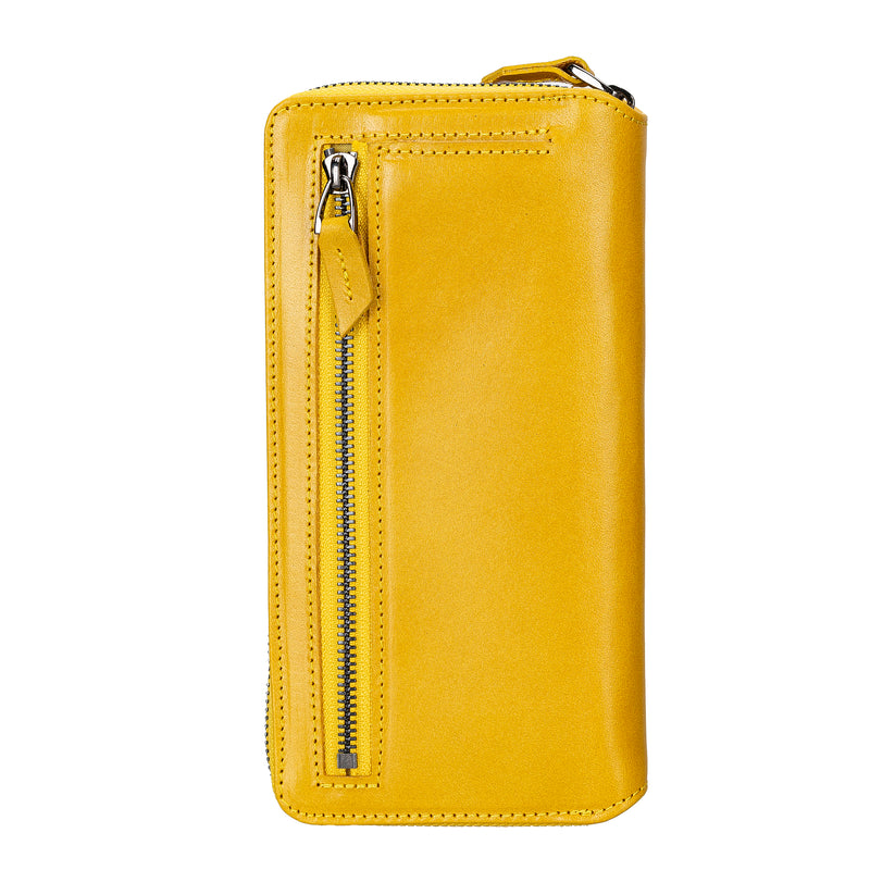 Bouletta iPhone 14 Pro Max Portemonnee BackCover met ritssluiting - Mustard