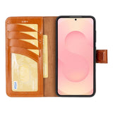 Samsung Galaxy S25 Leren BookCase Afneembaar RFID & Kaarthouder