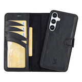 Samsung Galaxy S25 Leren BookCase Afneembaar RFID & Kaarthouder