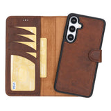 Samsung Galaxy S25 Leren BookCase Afneembaar RFID & Kaarthouder