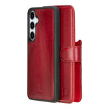 Samsung Galaxy S25 Leren BookCase Afneembaar RFID & Kaarthouder