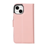 Bouletta iPhone 14 Uitneembare lederen RFID BookCase (Magsafe compatibel) - Nude Pink