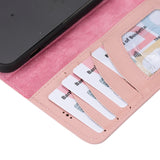 Bouletta iPhone 14 Uitneembare lederen RFID BookCase (Magsafe compatibel) - Nude Pink