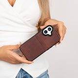 iPhone 17 leren Flex Cover Hoesje met Kaarthouder - Ultra Slim & Luxe