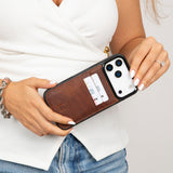 iPhone 17 Pro leren Flex Cover Hoesje met Kaarthouder - Ultra Slim & Luxe