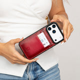 iPhone 17 Pro Max leren Flex Cover Hoesje met Kaarthouder - Ultra Slim & Luxe