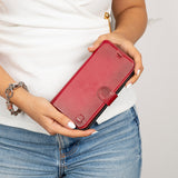 iPhone 17 Pro Max Uitneembare Leren Wallet Case - RFID, MagSafe & Kaarthouder