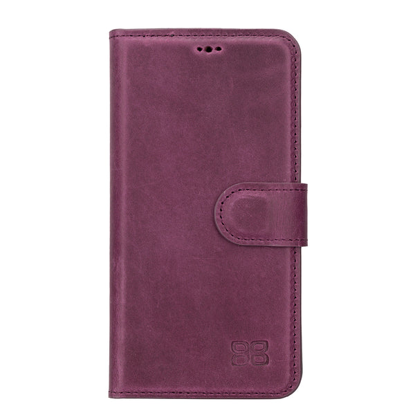 Bouletta Samsung Galaxy S23 Uitneembare lederen RFID BookCase (Magsafe compatibel) - Antic Purple