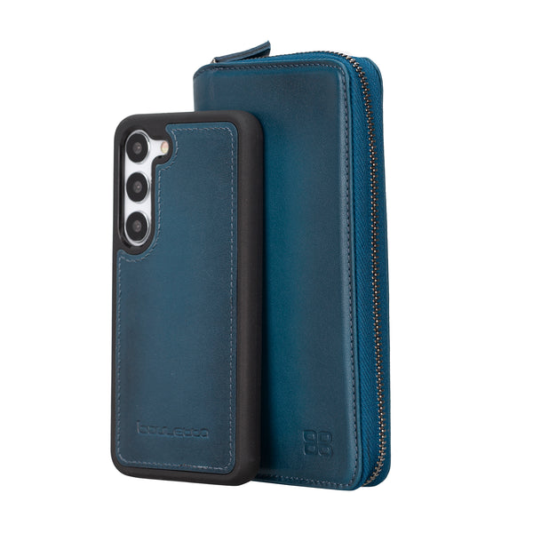 Bouletta Samsung Galaxy S23 Plus Portemonnee BackCover met ritssluiting - Midnight Blue