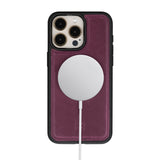 Bouletta iPhone 15 Pro Max Uitneembare lederen RFID BookCase (Magsafe compatibel) - Antique Purple