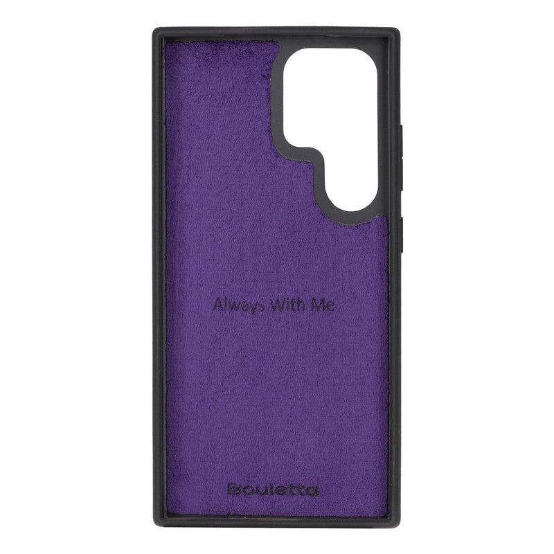 Bouletta Samsung Galaxy S24 Ultra Uitneembare lederen RFID BookCase (Magsafe compatibel) - Antic Purple