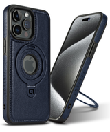 Perfeqt iPhone 14 Pro BackCover met Kickstand & Keyring houder - Blue