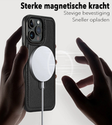 Perfeqt iPhone 14 BackCover met Kickstand & Keyring houder - Black