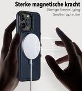 Perfeqt iPhone 15 BackCover met Kickstand & Keyring houder - Blue