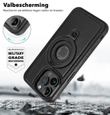 Perfeqt iPhone 14 Plus BackCover met Kickstand & Keyring houder - Black