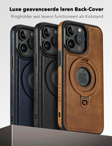 Perfeqt iPhone 14 Plus BackCover met Kickstand & Keyring houder - Brown