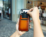 iPhone 17 Pro Max leren Flex Cover Hoesje met Kaarthouder - Ultra Slim & Luxe