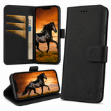 iPhone 17 Pro leren Solid Bookcase - Rustic Black