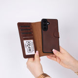 2-in-1 Luxe Lederen Hoesje Samsung Galaxy S26 Plus