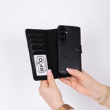 Samsung Galaxy S26 Hoesje Leer – Uitneembare Portemonnee met Pasjeshouder & Draadloos Opladen