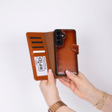 2-in-1 Luxe Lederen Hoesje Samsung Galaxy S26 Plus