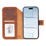 iPhone 17 Afneembare Leren Wallet Case - RFID, MagSafe & Kaarthouder